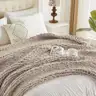 Carriediosa Chunky Knit Throw Blanket 60&#x22; X 80&#x22; Twin 100