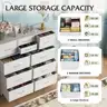 WLIVE White Dresser for Bedroom with 10 Drawers Chest