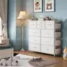 WLIVE White Dresser for Bedroom with 10 Drawers Chest