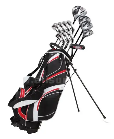18 Piece Men&#x27;s Complete Golf Club Package Set With Titanium