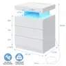 HOMMPA LED Nightstand with Wireless Charging Station USB
