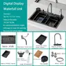 NuoJing Premium 26.5&#x22;x17.7&#x22; Black Kitchen Sink - Drop In