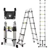 Telescoping Ladder A Frame 12.5 Ft Compact Aluminum
