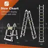 Telescoping Ladder A Frame 12.5 Ft Compact Aluminum