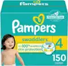 Pampers Baby Diapers - Swaddlers - Size 4, 150 Count