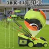 OKKMAX Cordless Electric Lawn Mower with (2) 40V 4.0Ah Batteries