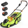 OKKMAX Cordless Electric Lawn Mower with (2) 40V 4.0Ah Batteries