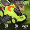 OKKMAX Cordless Electric Lawn Mower with (2) 40V 4.0Ah Batteries