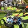 OKKMAX Cordless Electric Lawn Mower with (2) 40V 4.0Ah Batteries