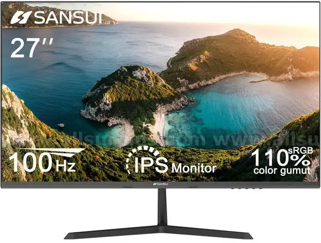 SANSUI Monitor 27 Inch IPS 100Hz Computer Monitor FHD