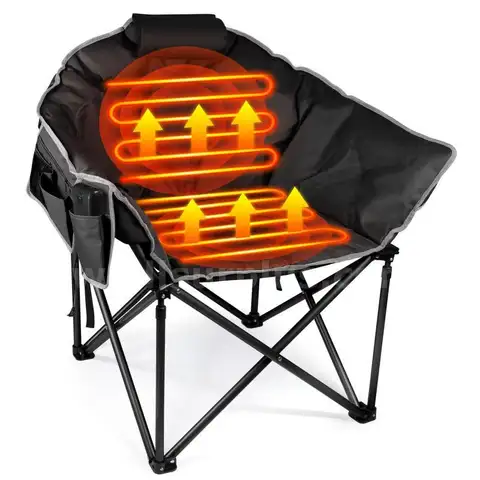 Suteck Heated Camping Chair Oversized Outdoor Portable