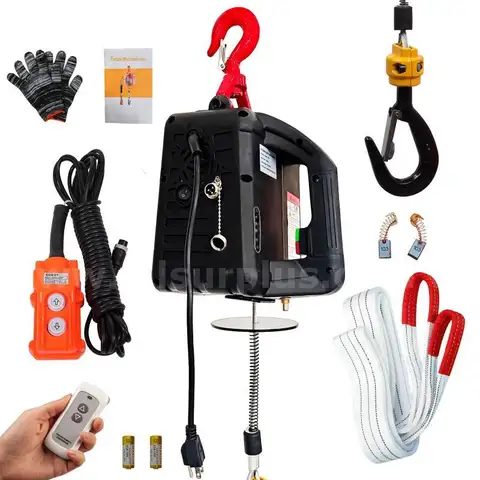 110 Volt Electric Hoist Winch 3&#x22; 11100lbs capacity