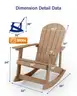 YEFU Adirondack Outdoor Patio Rocking Chair