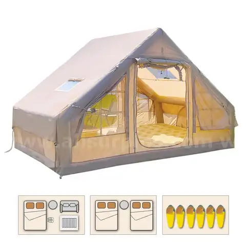 Inflatable Camping Tents 4-6 People67.81 Square Feets