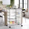 Simple Houseware Utility Cart with 15 Drawers Rolling