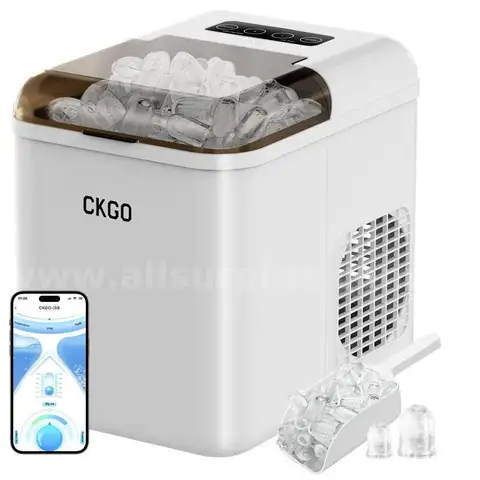 Smart Ice Maker Countertop 33lb per Day 9 Cubes in 6 Mins