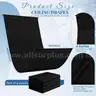 4 Panel Black Ceiling Drapes - Premium Polyester Ceiling