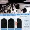 4 Panel Black Ceiling Drapes - Premium Polyester Ceiling