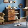 DEVAISE 3 Drawer Mobile File Cabinet Wood Lateral Filing