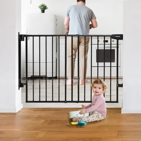 Babelio 29.7-46.5&#x22; No Bottom Bar Baby/Dog Gate for Stairs