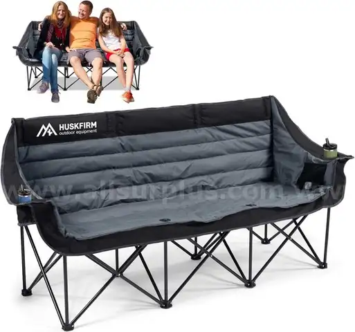 Huskfirm 3 Person Camping Chairs Folding Double Camping