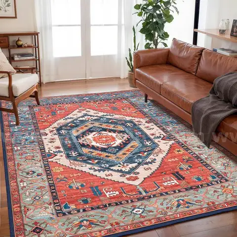 SERISSA 5ft x 7ft Washable Large Boho Area Rug