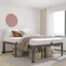 ROIL 18 Inch Queen Bed Frame with Rounded Corner