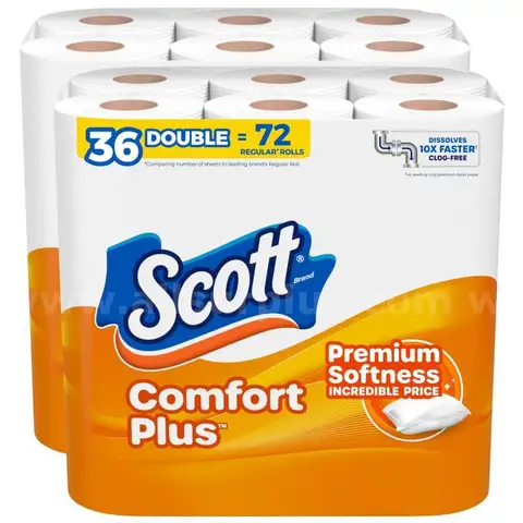 Scott ComfortPlus Toilet Paper 36 Double Rolls 231 Sheets