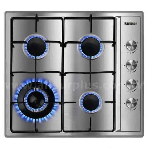 Karinear 24 Inch Gas Cooktop Gas Stove 4 Burners Built-in