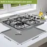 Karinear 24 Inch Gas Cooktop Gas Stove 4 Burners Built-in