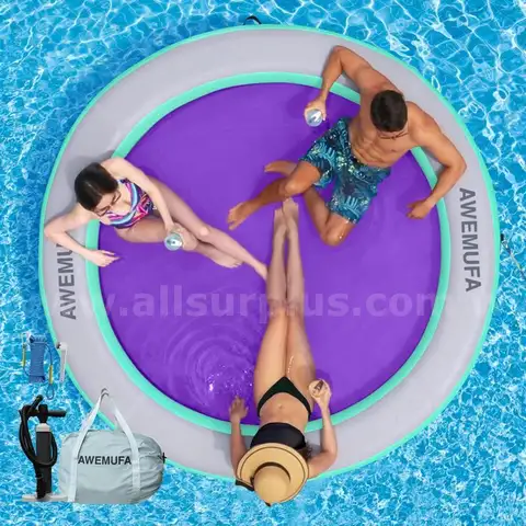 AWEMUFA 8ft Water Hammock 8 inches Thick Round Float Ring