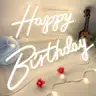 40&#x22;/23&#x22; Happy Birthday Neon Sign Large - Happy Birthday