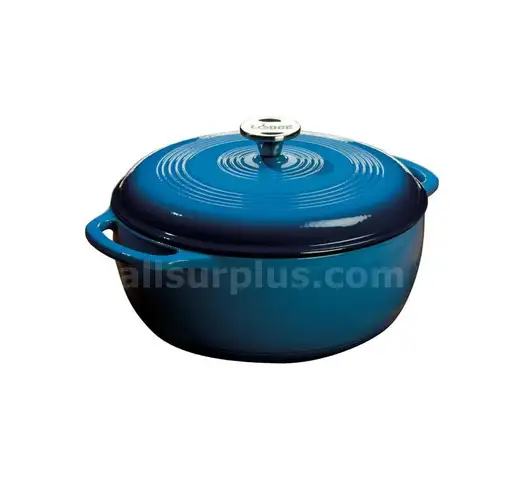 Lodge 6 Quart Enameled Cast Iron Dutch Oven with Lid