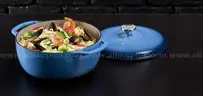 Lodge 6 Quart Enameled Cast Iron Dutch Oven with Lid