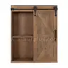 Kate and Laurel Cates Wood Wall Storage Cabinet with Barn Door