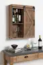 Kate and Laurel Cates Wood Wall Storage Cabinet with Barn Door