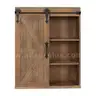 Kate and Laurel Cates Wood Wall Storage Cabinet with Barn Door