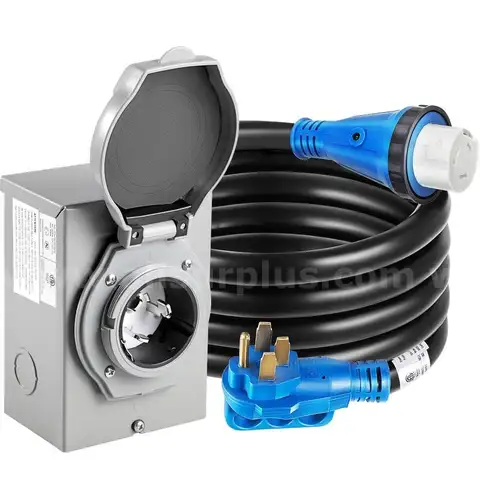 Gloppers 50 Amp Generator Cord and Power Inlet Box 50FT