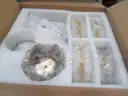 VBKK 24&#x22; Gold Coastal Chandelier Modern Crystal Tree