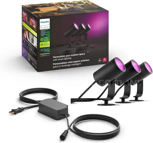 Philips Hue Lily Outdoor Smart Spot Light Base Kit - White