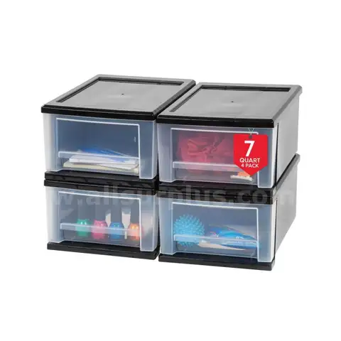 IRIS USA Plastic Stacking Storage Organizer Unit