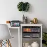 IRIS USA Plastic Stacking Storage Organizer Unit