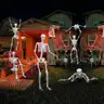 2PCS Skeletons Halloween Decorations5.9Ft Life Size