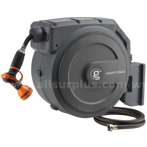 Giraffe Tools Retractable Garden Hose Reel 1/2 Inch x 130