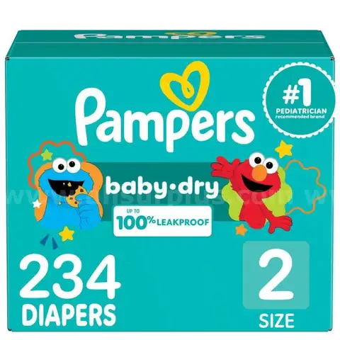 Pampers Baby Dry Size 2, 234 Count Diapers