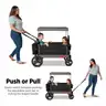 Radio Flyer Travler Stroll&#x27;N Wagon with Protective Cover for Kids Ages 1 120 lb Capacity Black Push or Pull