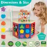 WOODMAM 9-in-1 Large Activity Cube, Farm-Themed Wooden Play