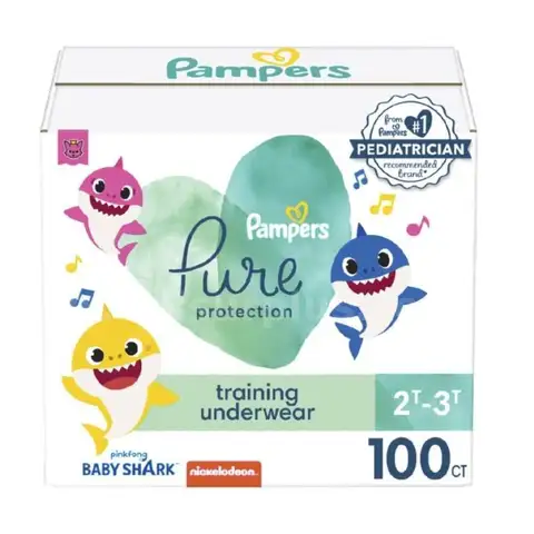 Pampers Training Pants, Pure Protection - Size 2T/3T, 100 Count