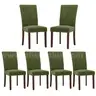 COLAMY Upholstered Parsons Dining Chairs Set of 6 Fabric