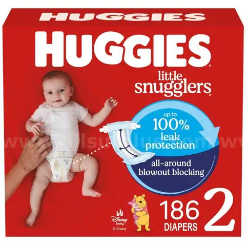 Huggies Little Snugglers Baby Diapers, Size 2